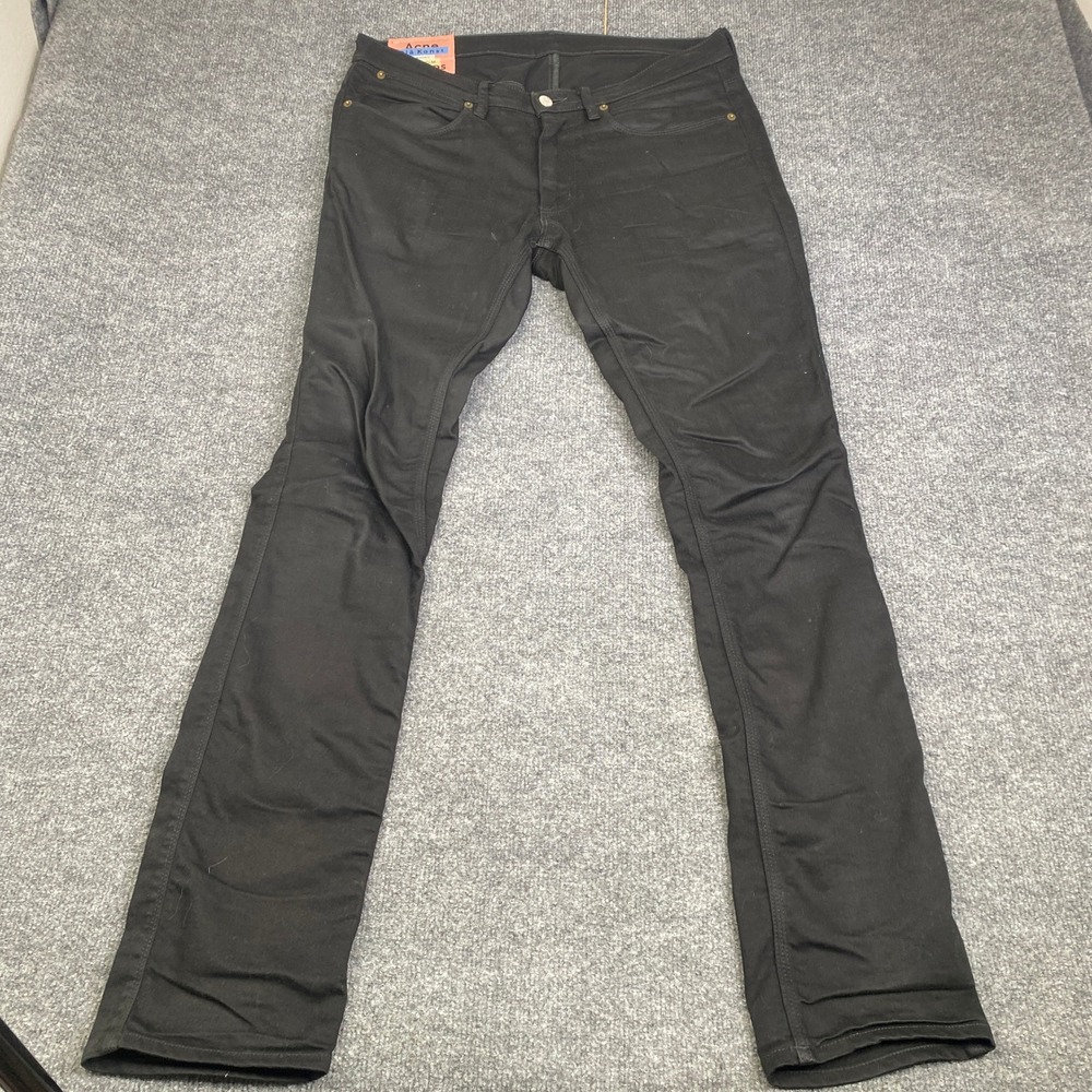 Acne Studios Bla Konst Max Stay Black Slim Jeans 30O176-178 Made in Italy